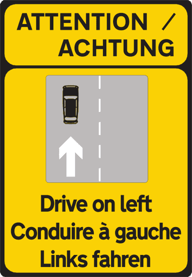 A driver must drive on the left-hand side