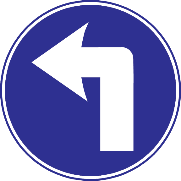 Turn left ahead