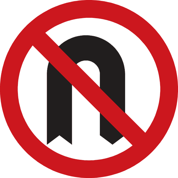 U-turn not permitted