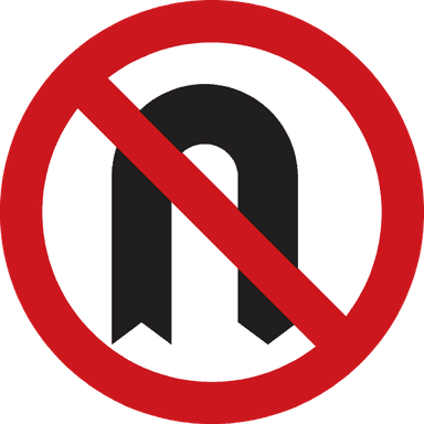 U-turn not permitted