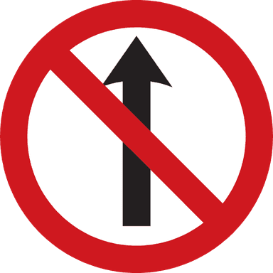 No entry ahead