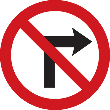 No right turn