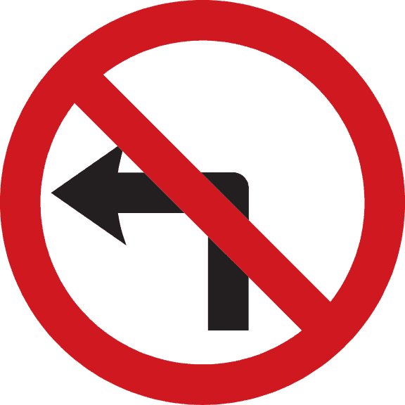 No left turn