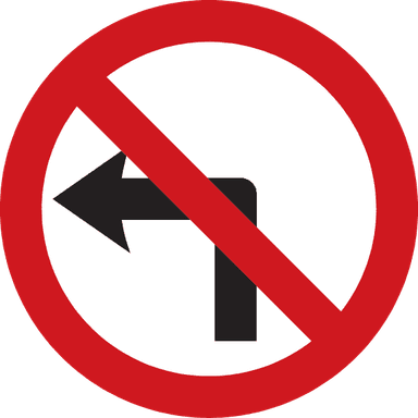 No left turn