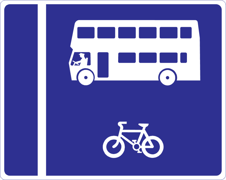 With-flow bus lane on the right