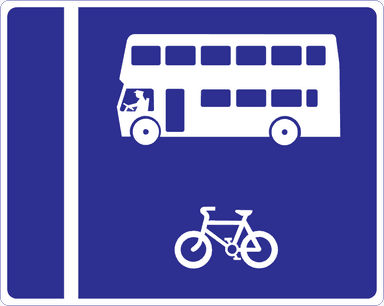With-flow bus lane on the right