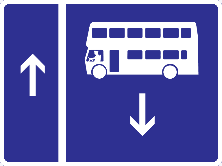 Contra-flow bus lane