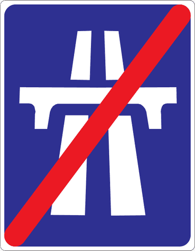 End of motorway