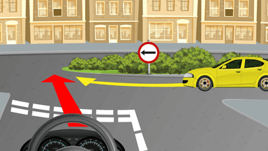 What should the driver do in this situation?