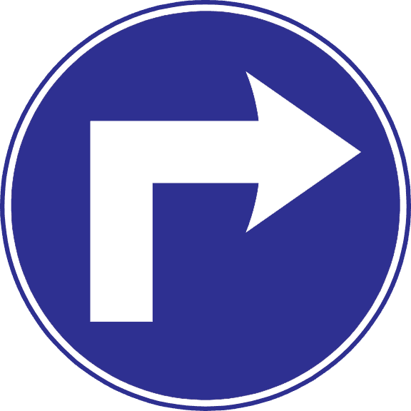 You must turn right ahead
