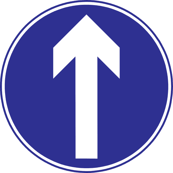 Straight ahead only
